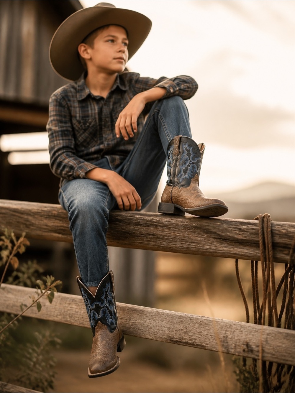 Ariat Youth Western Cowboy Boots – Size 5.5